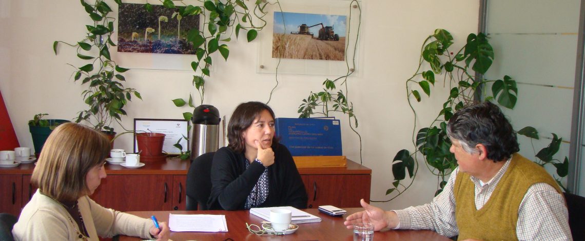 Claudia Carbonell, directora de Odepa, se reunió con Luis Contardo presidente de Fenarroz