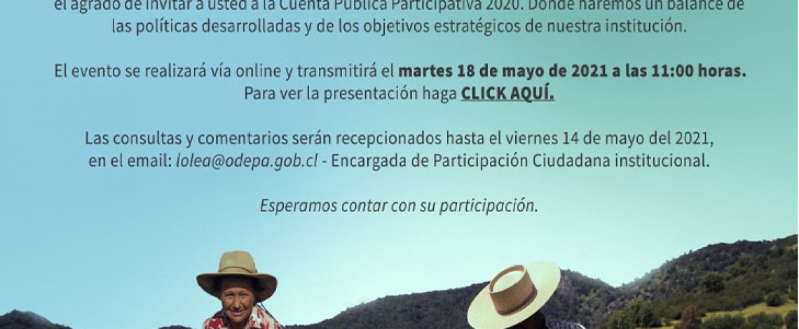 Invitación a la Cuenta Pública de Odepa