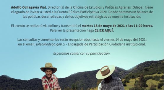Invitación a la Cuenta Pública de Odepa