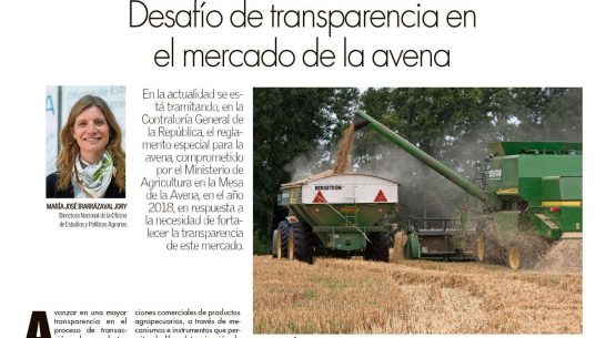 Columna de opinión de la directora de Odepa en Campo Sureño