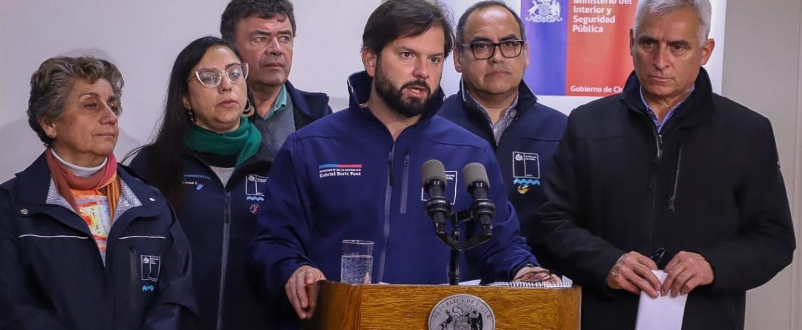 Presidente Boric declara emergencia agrícola para 117 comunas entre las regiones de O’Higgins y Biobío por efectos del sistema frontal 